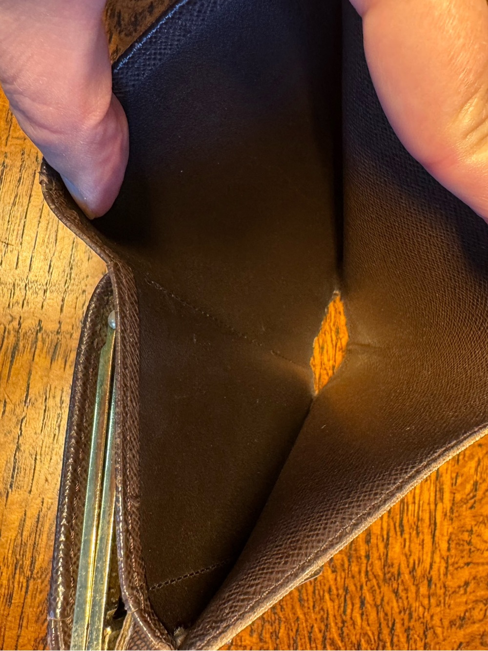 Louis Vuitton Damier Ebene Portefeuille Viennois French Kisslock Wallet - Picture 5 of 10
